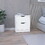 DEPOT E-SHOP Houma Double Drawer Nightstand, Bedside Table, White B097133026