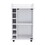 DEPOT E-SHOP Huali Bar Cart, Glass Door, Four Casters, Two Shelves, White B097133032