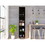 DEPOT E-SHOP Ikaria Kitchen Pantry, Two Shelves, Three Interior, Shelves, Black B097133038