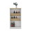 DEPOT E-SHOP Kenton Kitchen Island with 2 Bottle Organizer and Shelf, White / Macadamia B097133048