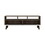 DEPOT E-SHOP Kobe TV Stand for TV&#180;s up 52", Three Open Shelves, Two Flexible Drawers, Dark Walnut / White B097133051