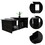 DEPOT E-SHOP Leanna 3 Coffee Table, Lower Open Shelf, Black B097133054