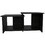 DEPOT E-SHOP Leanna 3 Coffee Table, Lower Open Shelf, Black B097133054