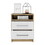 DEPOT E-SHOP Leyva Nightstand, Two Drawers, Superior Top, White / Light Oak B097133066