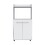 DEPOT E-SHOP Lucca Kitchen Cart, Two Door Cabinet, One Open Shelf, Two Interior Shelves, White B097133071