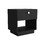 DEPOT E-SHOP Macon Single Drawer Nightstand with Open Storage Shelf, Black B097133072
