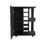 DEPOT E-SHOP Magda Bar Cart, Four Casters, Single Door Cabinet, Two External Shelves, Black B097133074
