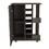 DEPOT E-SHOP Magda Bar Cart, Four Casters, Single Door Cabinet, Two External Shelves, Carbon Espresso B097133075