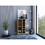 DEPOT E-SHOP Magda Bar Cart, Four Casters, Single Door Cabinet, Two External Shelves, Light Oak B097133077