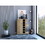 DEPOT E-SHOP Magda Bar Cart, Four Casters, Single Door Cabinet, Two External Shelves, Light Oak B097133077