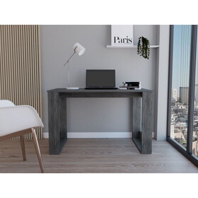 DEPOT E-SHOP Melb Writing Desk with Ample Workstation and Sturdy Legs, Smokey Oak B097133092
