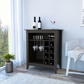 DEPOT E-SHOP Mojito Bar Cabinet, One Open Drawer, One Open Shelf, Black B097133096