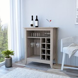 DEPOT E-SHOP Mojito Bar Cabinet, One Open Drawer, One Open Shelf, Light Gray B097133098