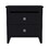 DEPOT E-SHOP Oasis Nightstand, Two Drawers, Four Legs, Superior Top, Black B097133114