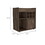 29" H dark walnut bar- coffee cart, Kitchen or living room cabinet storage, with 6 bottle racks, a central shelf covered by 1 wood door, ideal for storing glasses and snacks B097133131