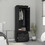 DEPOT E-SHOP Portugal Armoire, Double Door Cabinet, Two Drawers, Metal Handles, Rod, Black B097133136