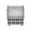 32" H white bar- coffee cart, Kitchen or living room cabinet storage with 4 wheels, with 8 bottle racks, a central shelf covered by 1 glass door, ideal for storing glasses and snacks B097133141