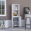 DEPOT E-SHOP Romulo Kitchen Pantry, Two External Shelves, Single Door Cabinet, Two Interior Shelves, White B097133148