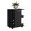 Black 4-wheel bar cart cabinet for kitchen or living room, with 6 side built-in bottle racks, 1 interior shelve, 2 side shelves, 2 space with wood door to store glasses, cups, coffee or snacks