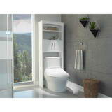 DEPOT E-SHOP Valetta over The Toilet Double Door Cabinet, Three Shelves, White B097133196