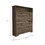 Shoe Rack 46" H, One Open Storage Shelf, Two Internal Storage Drawers, Two Doors, Dark Brown B097133214