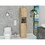 DEPOT E-SHOP Yaka Linen Double Door Cabinet, Four Interior Shelves, One Open Shelf, Light Oak B097133218