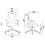DEPOT E-SHOP Puebla Office Chair, Nylon Base Black, Fixed Armrest, Black / Smokey Oak B097133238