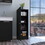 DEPOT E-SHOP Uluru Kitchen Pantry, Single Door Cabinet, Four Interior Shelves, Black B097133244