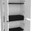 DEPOT E-SHOP Atka 67"H Kitchen Storage Cabinet, with Four Doors and Five Interior Shelves, White/Black B097P167411