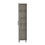 DEPOT E-SHOP Dryden Tall Narrow Storage Cabinet with 5-Tier Shelf and Broom Hangers, Concrete Gray B097P167439