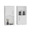 Wall Mounted Bathroom Medicine Cabinet Eak 24" H, Two Doors, Two Shelves,White B097P199744