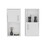 Wall Mounted Bathroom Medicine Cabinet Eak 24" H, Two Doors, Two Shelves,White B097P199744