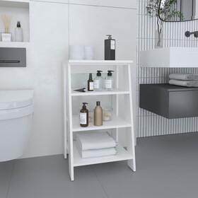 Linen Cabinet 29.7"H, Four Shelves, Vertical, White B097P250829