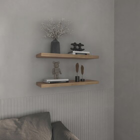 Floating Shelves 1.50" H, 2 Shelves, Pine B097P250917
