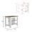 California 2 Piece Kitchen Set, Delos Kitchen Island + Barbados Pantry Cabinet, White /Walnut /Light Oak B097S00018
