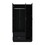 Wardrobe with 3 doors, one with mirror, two drawers, four shelves and hanging bar,Black B097S00071