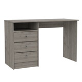 Computer Desk with 1-Open Storage Shelf, 3 Drawers, Light Gray B097S00097