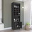 Bar Double Door Cabinet, Sixteen Built-in Wine Rack, Concealable Serving Tray, One Shelf, Black B097S00115