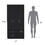 Armoire Wardrove 71", 4 Doors, Hanging Rod, 3 Cabinets, 6 Shelves, Black B097S00124