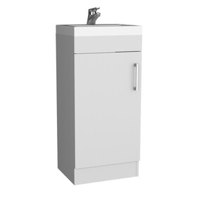 Bathroom Vanity, Single Door Cabinet, White B097S00127