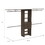 Closet System 69"W - 118"W, Four Hanging Rods, Three Drawers, Five Shelves, Dark Walnut B097S00147