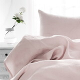 Luxury Pink Pillow Cases Standard Size Set of 2, Breathable Moisture Wicking Hypoallergenic Premium Ultra Soft Linen Bed Pillowcases with Envelope Enclosure 20