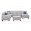 Tina 8 Pieces Upholstered Sectional with Ottoman B102S00023