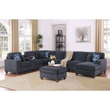 Sarah 9 Pieces Upholstered Sectional with Ottoman B102S00024