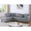 Irine Faux Leather Sectional Sofa with Ottoman B102S00069