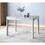 ID USA 202781 Dining Table Faux Marble White & White Oak B107130916
