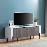 ID USA 213038 TV Stand White & Distressed Grey B107130965