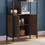 ID USA 223084 Bookcase Walnut Oak & Black B107131413