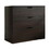 Modern dark chocolate three drawer chest and clothes storage cabinet with metal drawer glides