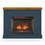 Bridgevine Home Washington 48 inch Fireplace with Mantel, Blue Denim and Whiskey Finish B108131559
